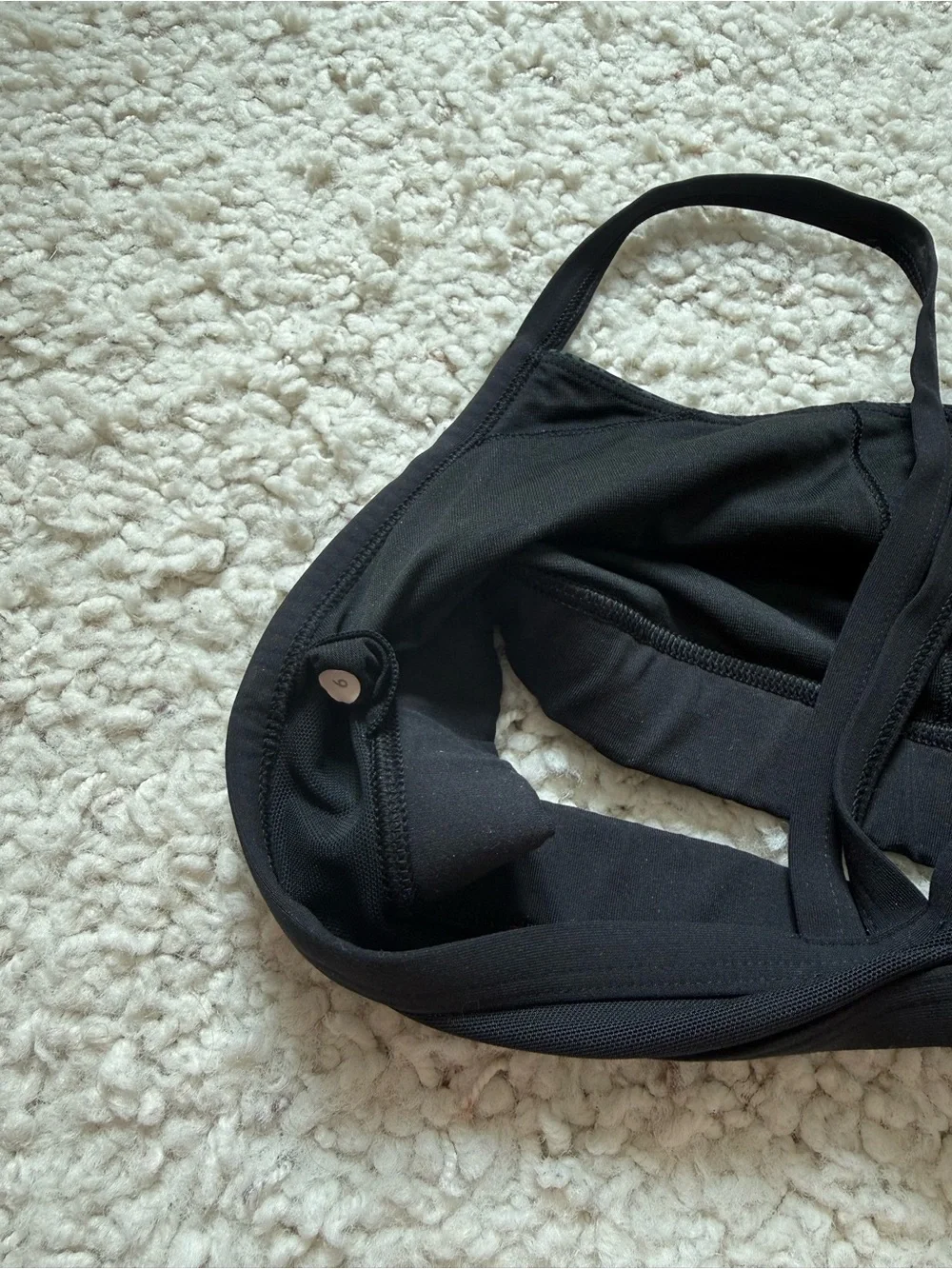 Lululemon Sports Bra Black & Teal Pattern